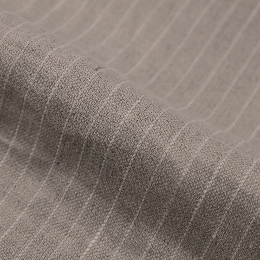Rain dew linen yarn-dyed striped twill linen