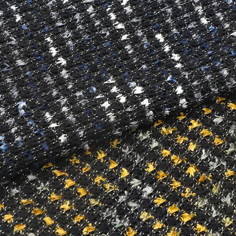 Fashion custom yarn-dyed made hacci jacquard fabric 100%polyester knitting hacci sweater fabric for clothing