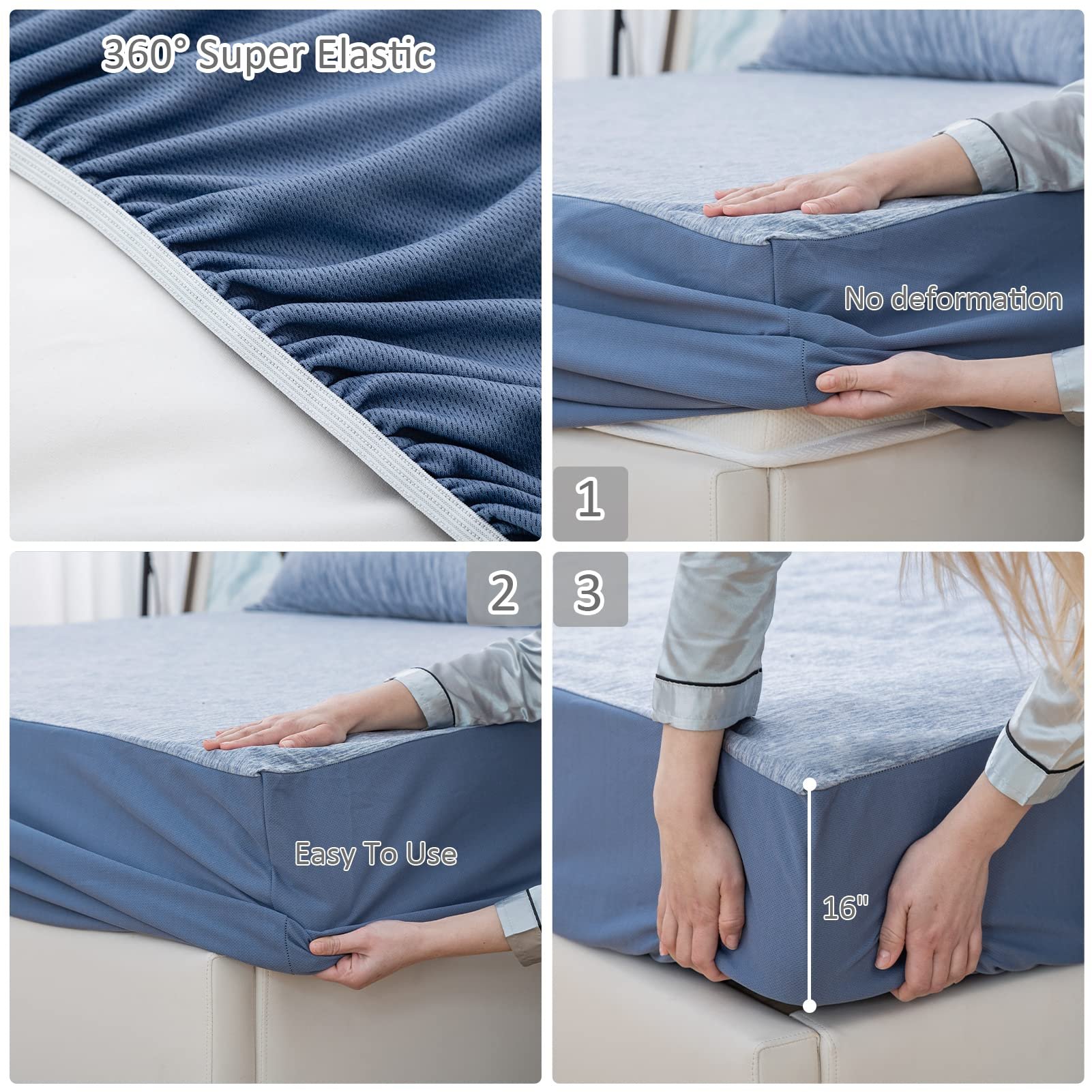 Icy-Jade Fiber Breathable Fabric Bedding Set Sleep Night Sweats Cooling Flat Bed Sheet Set For Summer