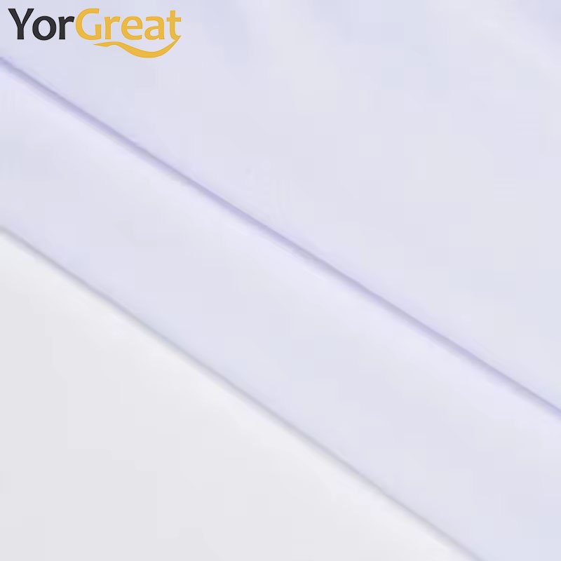 Fabric 100% Polyester Student School t shirt Fabric Uniform Garment white fabrics for clothing