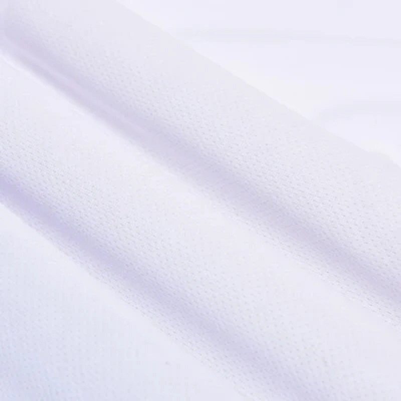 Fabric 100% Polyester Student School t shirt Fabric Uniform Garment white fabrics for clothing