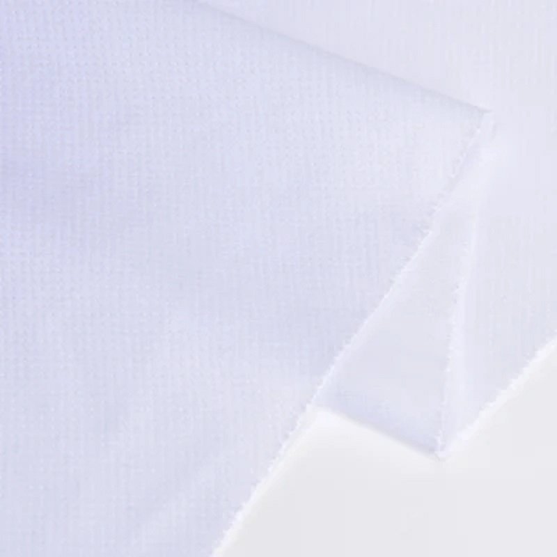 Fabric 100% Polyester Student School t shirt Fabric Uniform Garment white fabrics for clothing