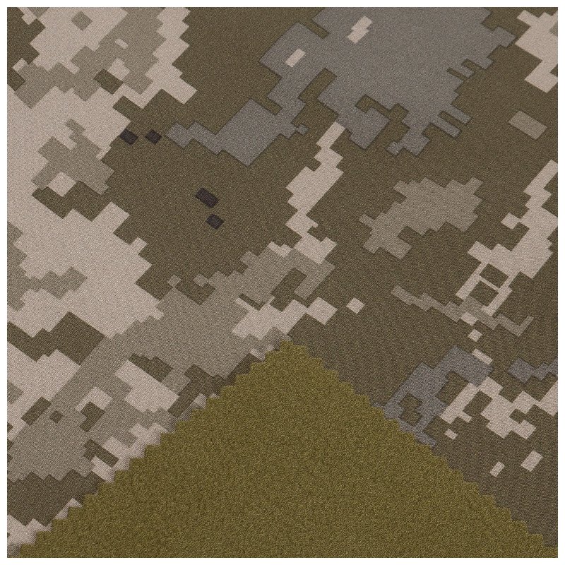 Camouflage 3 layer softshell waterproof breathable polar fleece laminated tpu film functional fabric for outdoor coats
