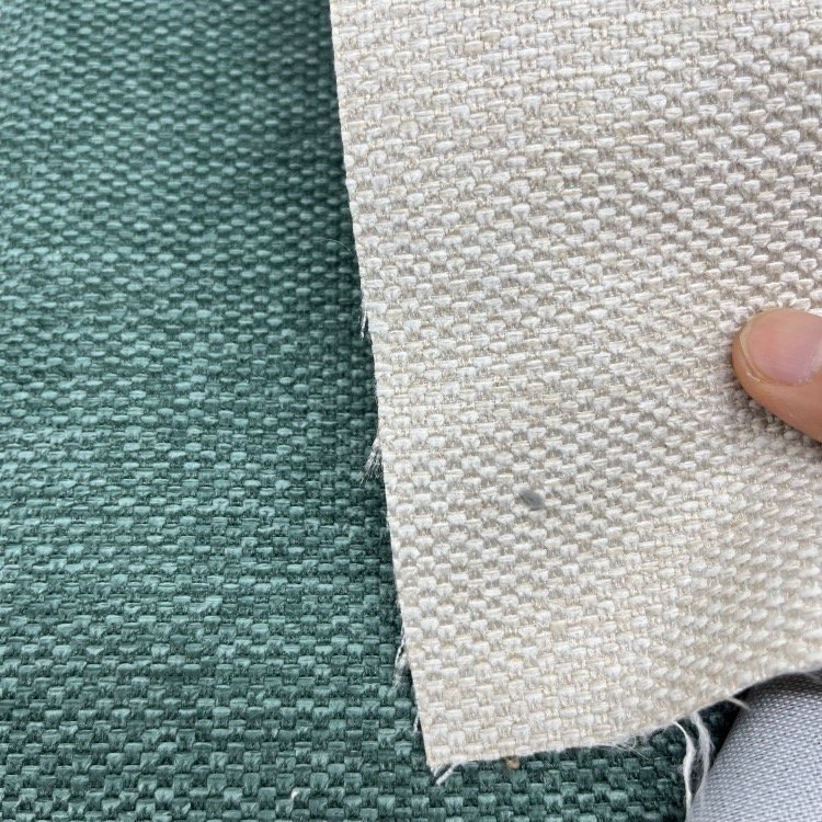 Custom modern style hometextile upholstery warp knitted linen look 100% linen sofa fabric for furniture