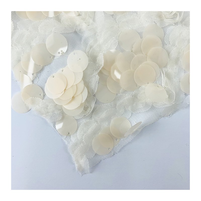 wholesale price sequin fabric embroidery Mesh ribbon embroidery 100% polyester for dress