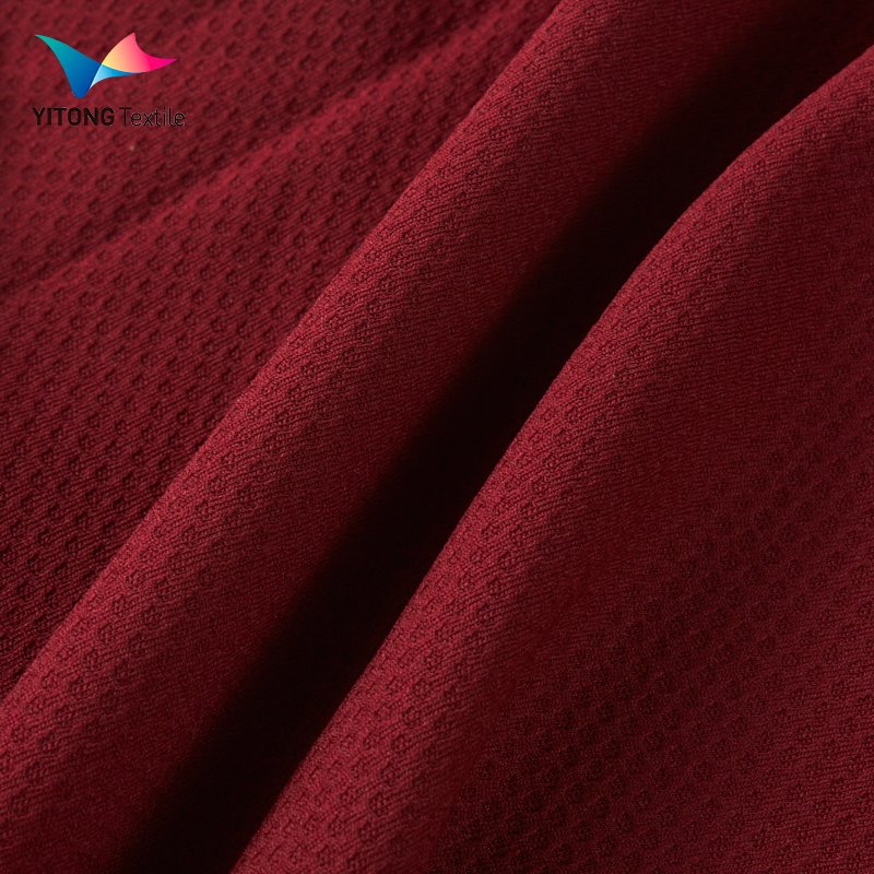 165 gsm Quick Drying Sportswear Fabric Honeycomb Polyester Jacquard Fabric 100% Polyester Fabric for t-shirt