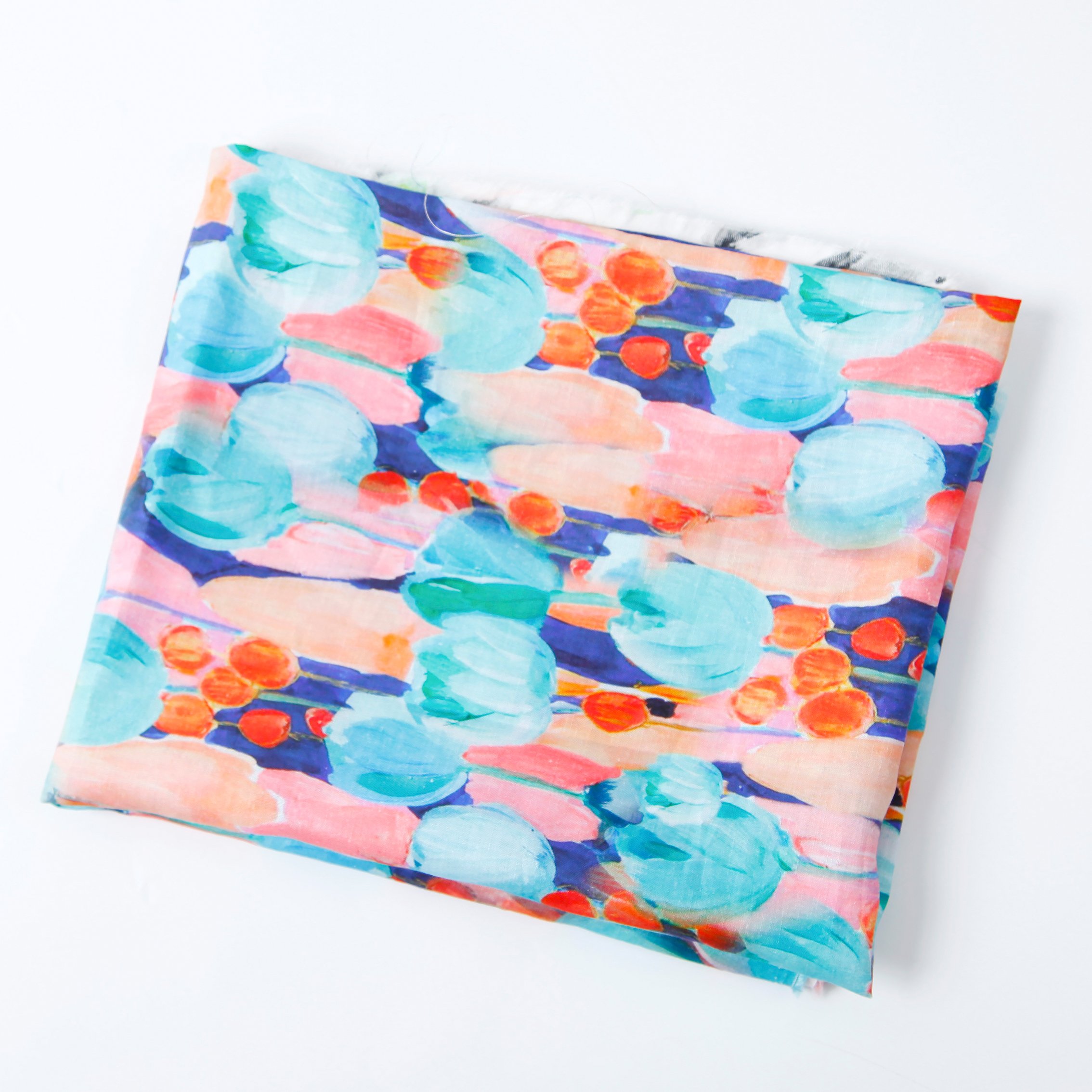 Sustainable high pixel digital printing fabrics 100% linen fabric for women clothing