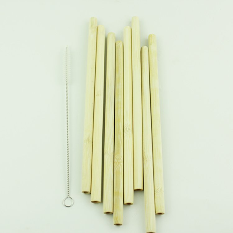 Non-toxic Eco-friendly Organic Bambo Reusable Drinking Straws Green Bamboo Straw