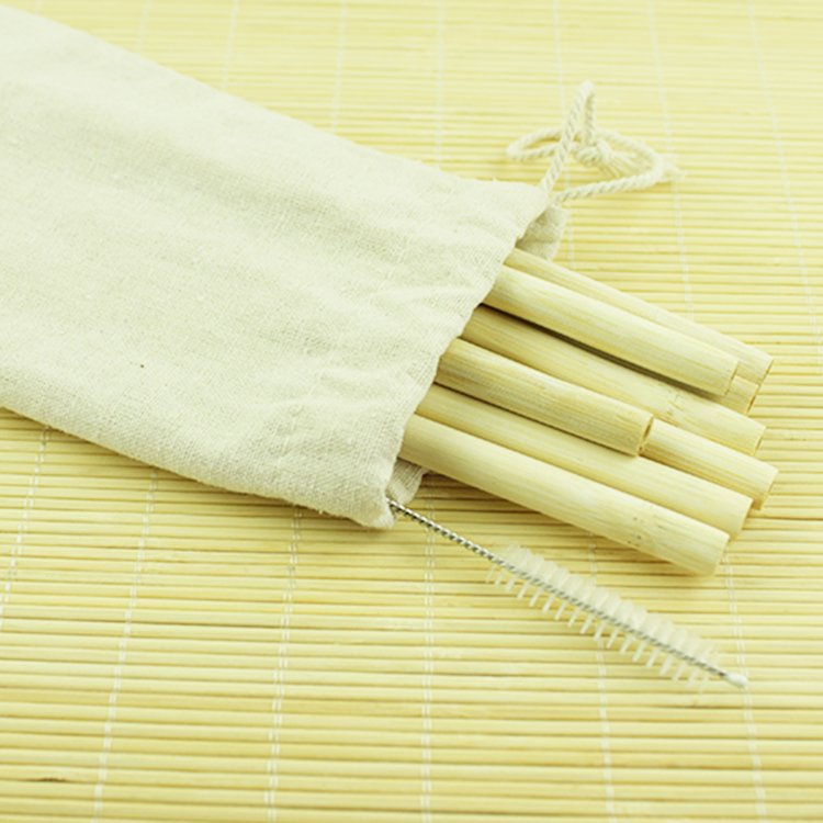 Non-toxic Eco-friendly Organic Bambo Reusable Drinking Straws Green Bamboo Straw