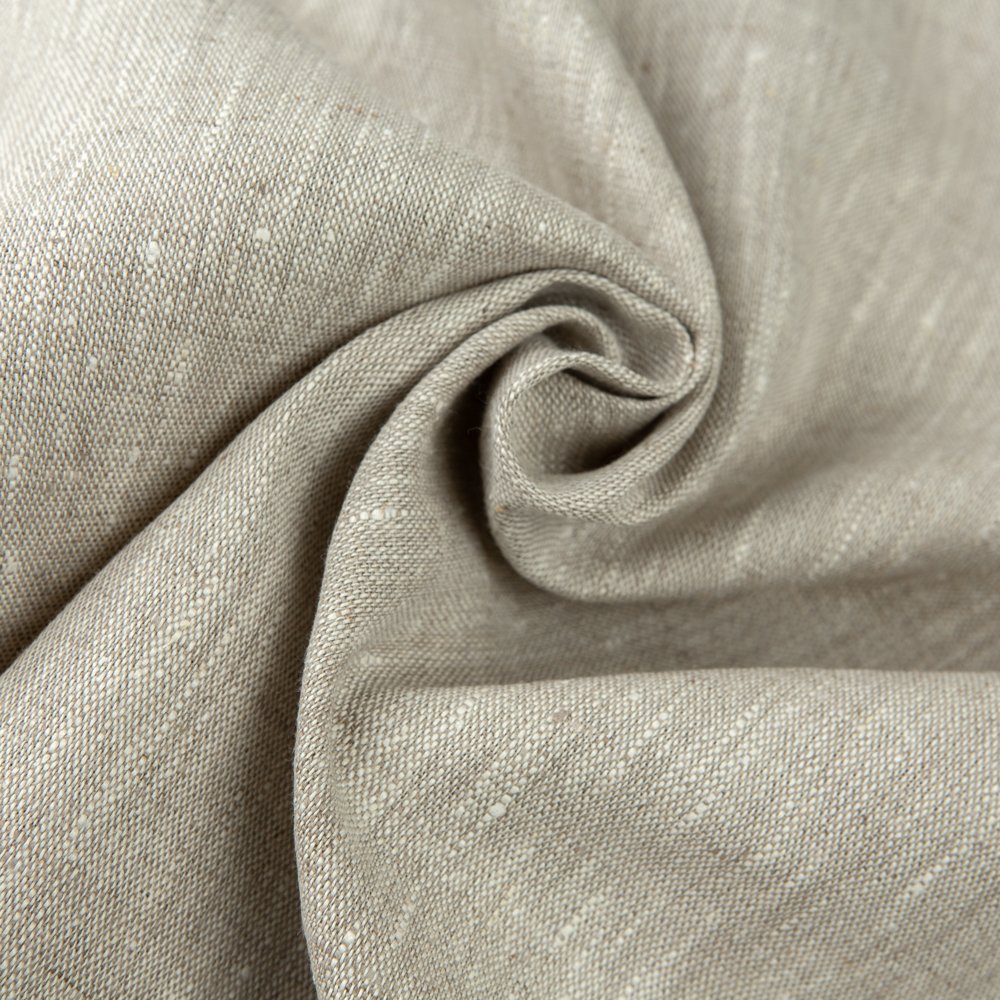 280 GSM 100% linen woven natural not softened fabric high quality wholesale fabric roll for clothes breathable fabric