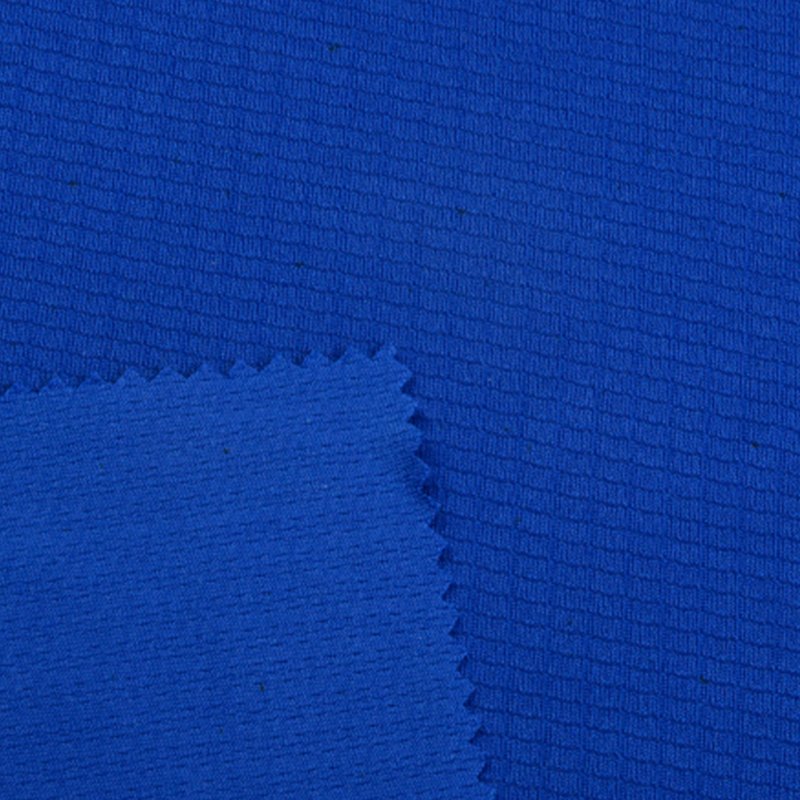 New arrival knitted jacquard plaid sweat absorbing 100% polyester sportswear fabric for running cloth,t-shirt