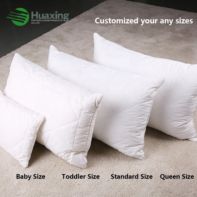Soft and Breathable cool natural bamboo cotton pillow casing chamber design Quilted Bed Pillow