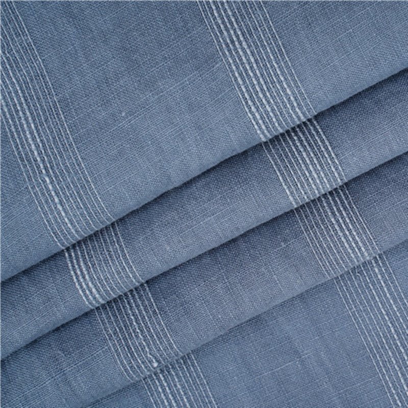 8050French 100% Pure Flax Stone Washed Organic Linen Shirt Tissus Lin fabric Wholesale manufacturers for Clothing