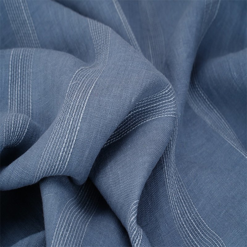 8050French 100% Pure Flax Stone Washed Organic Linen Shirt Tissus Lin fabric Wholesale manufacturers for Clothing