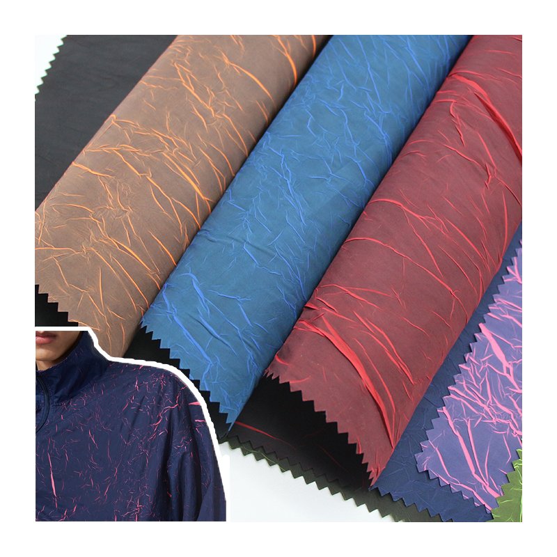 100% Polyester wonderful color effect new magic fission stretch 100% polyester fabric