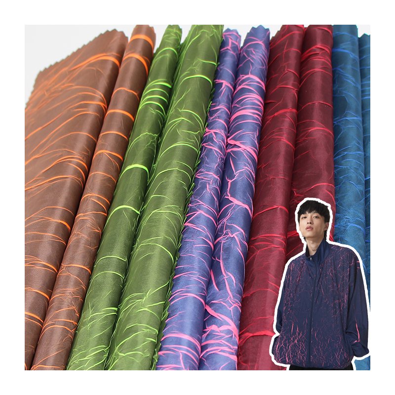 100% Polyester wonderful color effect new magic fission stretch 100% polyester fabric