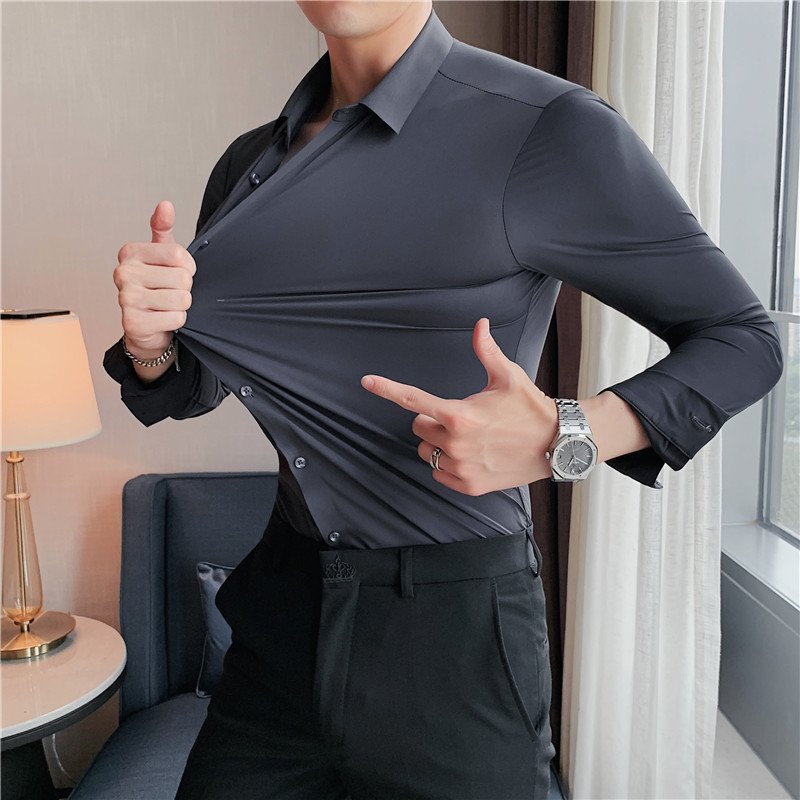 linen shirt fabric luxury designer check stylish cotton branded customize printed tattoo Hawaiian men's long sleeve shirt