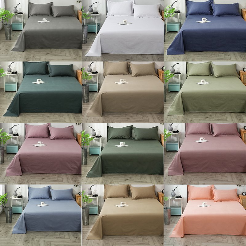 Wholesale Queen Bedsheets 100% Cotton Bed Sheet Linen Cotton Double King Size Bad Bed Sheets 2 People For Beds