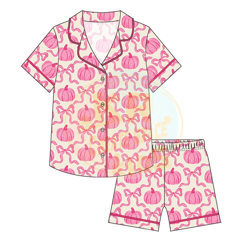 Halloween themed children's pajamas 2-piece comfortable bamboo fabric soft kids set