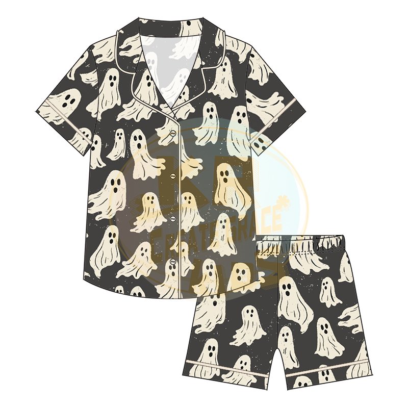 Halloween themed children's pajamas 2-piece comfortable bamboo fabric soft kids set