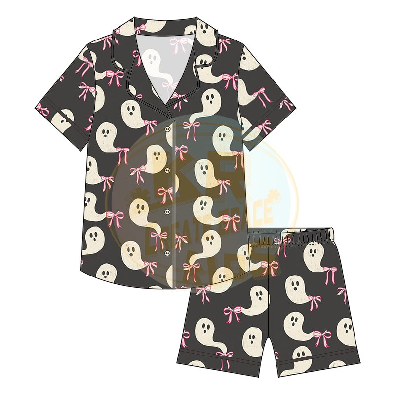 Halloween themed children's pajamas 2-piece comfortable bamboo fabric soft kids set