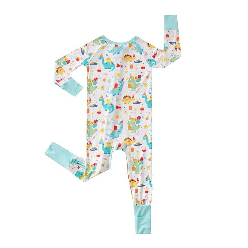 Custom prints bamboo fiber baby clothes baby onesie pajamas long sleeve baby bamboo fiber jumpsuits newborn clothes