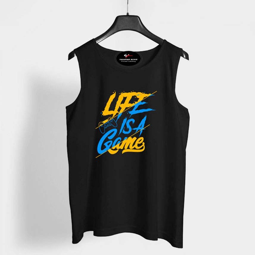 High Quality Cotton Sleeveless Tank Top Fashion Solid Color Gym Fitness Workout Singlet with Muscle Print for Bodybuilding