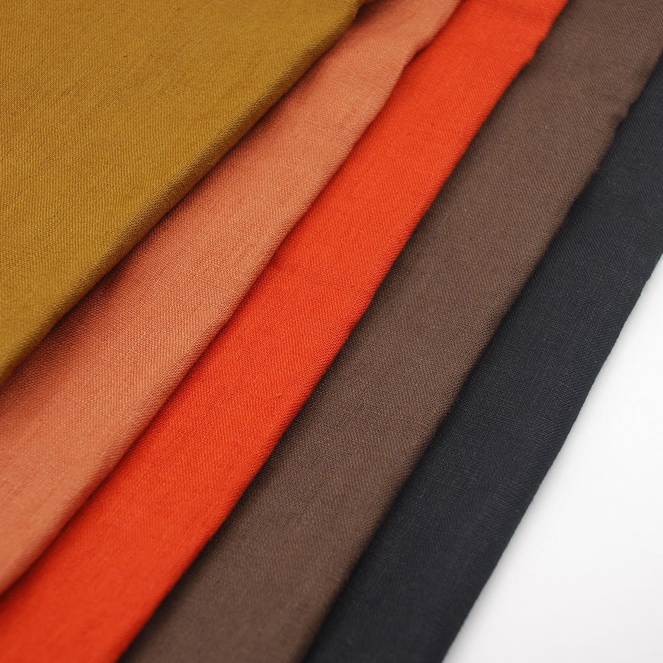 Washed Stone Clothing Pure 100% Shaoxing Textile Wholesale Factory Stock pure Linen Fabric