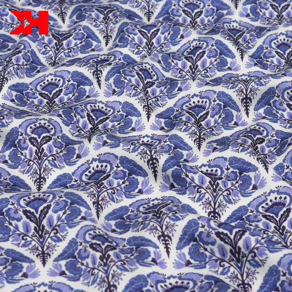 Kahn Fabric silk charmeuse satin Printing Fabric Digital print Flower Patterned Fabrics