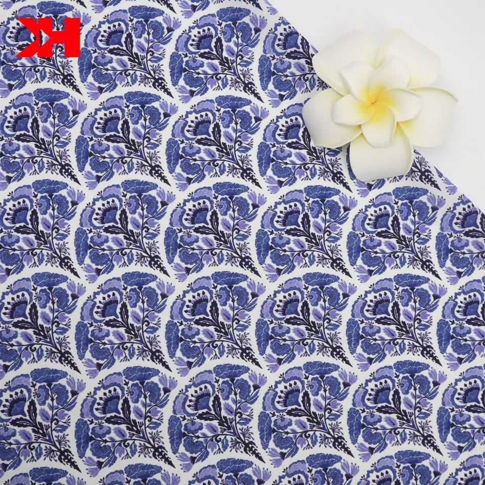 Kahn Fabric silk charmeuse satin Printing Fabric Digital print Flower Patterned Fabrics