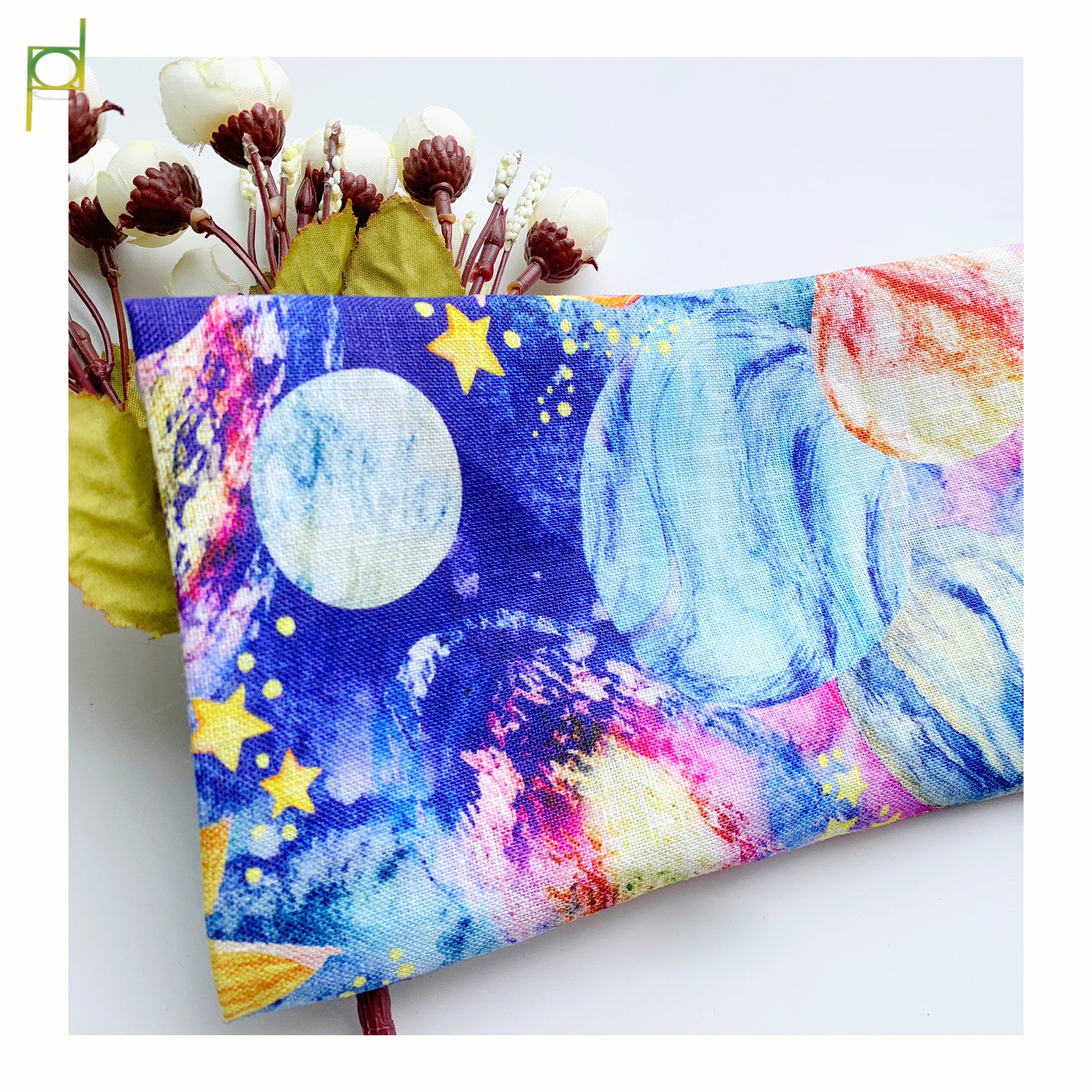 Fabric Custom Digital Printing Linen 195GSM Linen Fabric For Napkins Cloth Fabric