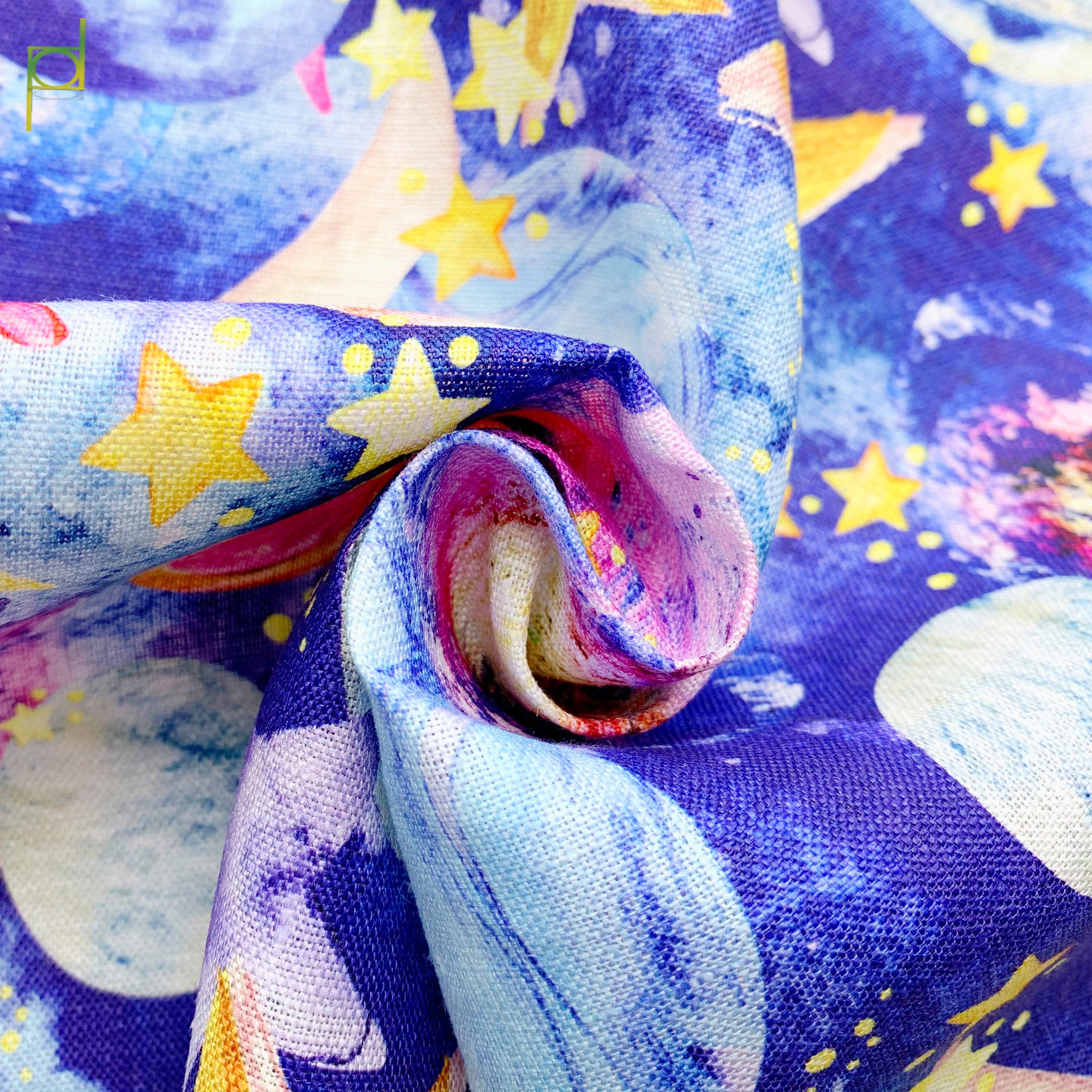 Fabric Custom Digital Printing Linen 195GSM Linen Fabric For Napkins Cloth Fabric