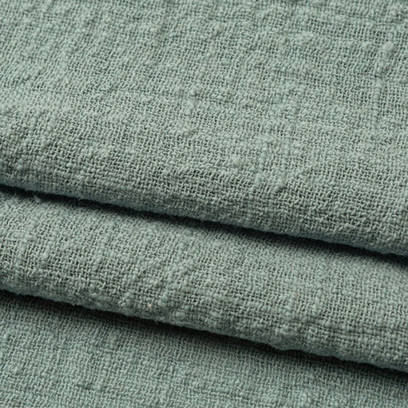 Solid color soft thin linen cotton fabric organic material linen gauze fabric price original linen fabric