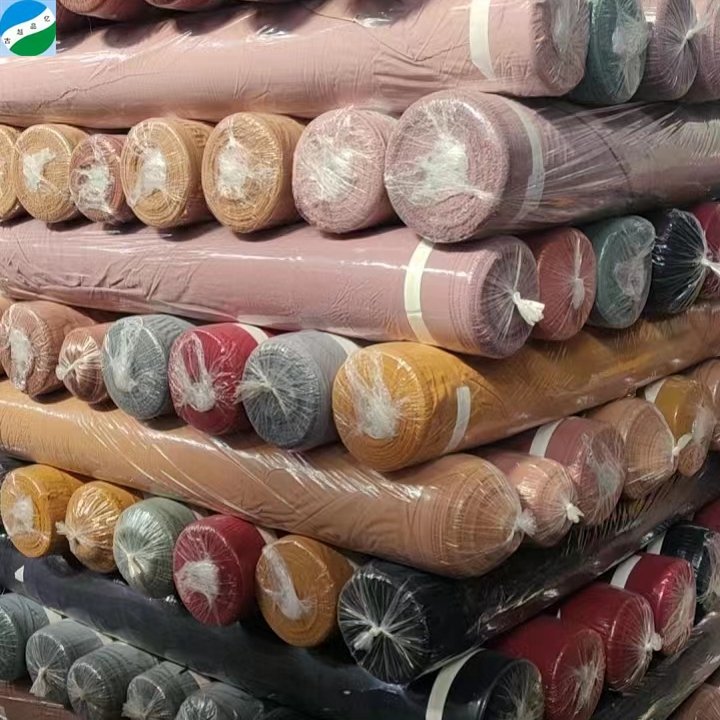 Hot selling big quantity cheap 100% polyester cey dyed stock fabric from shaoxing telas de china