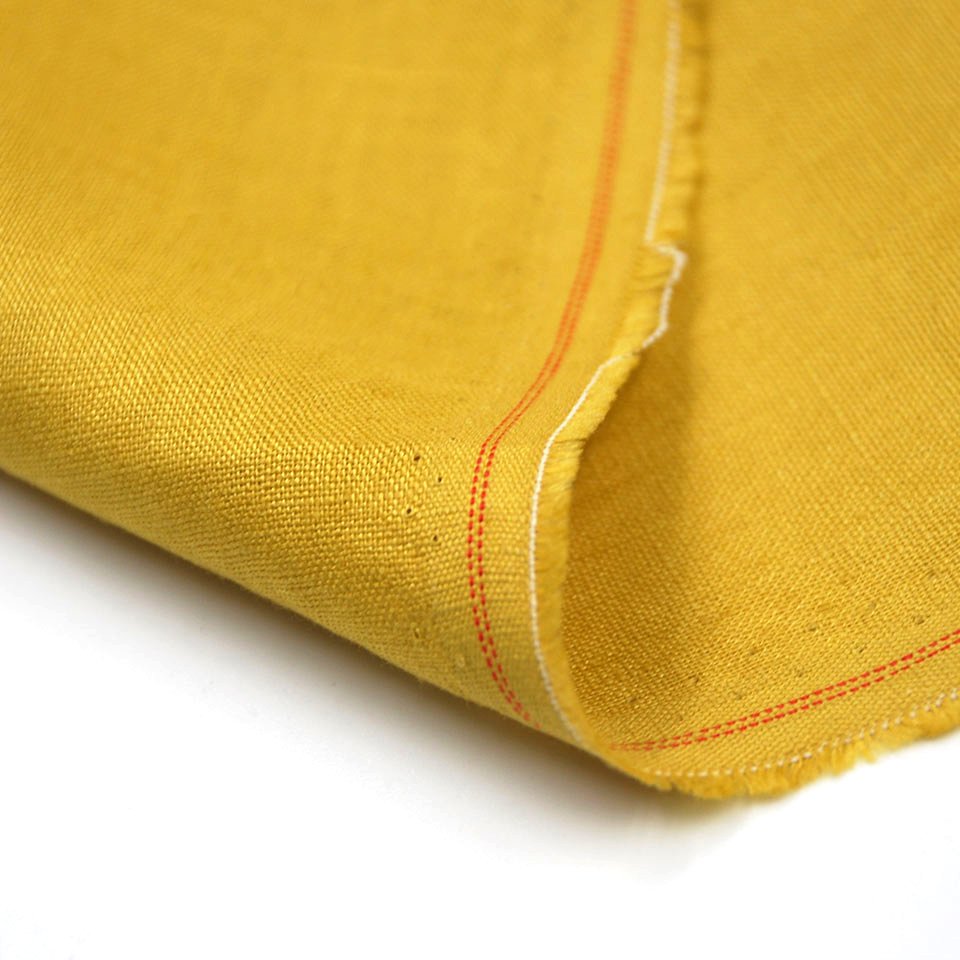 High Quality Natural Organic Linen 145gsm gold stone washed 100% Pure Linen Fabric For Garments