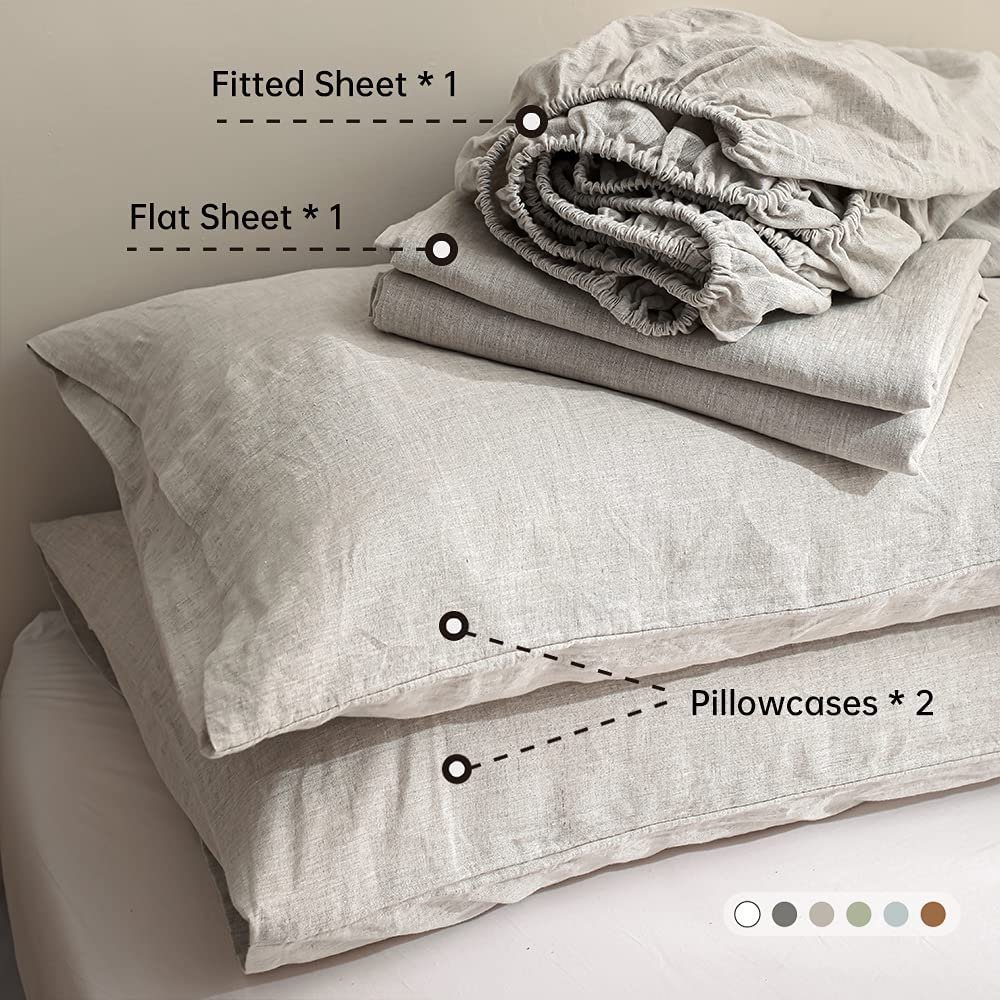 OEKO TEX Bulk Wide Width Organic Stonewashed French 100% Pure Flax Linen Fabric For Bed Linen