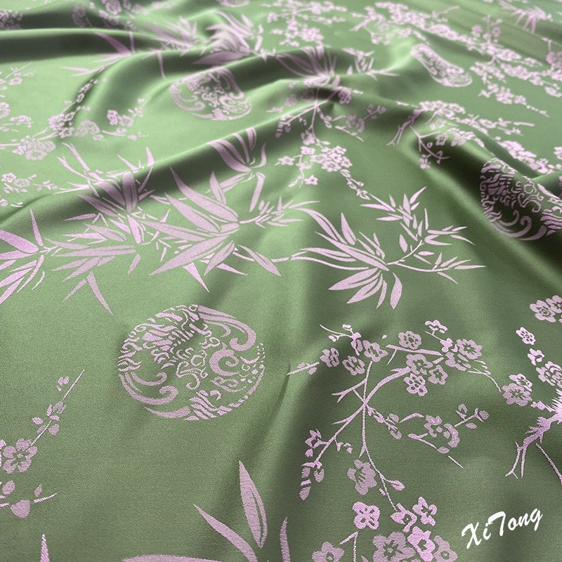 CLOTHING FABRIC New design spandex fabric Cationic two color effect SATIN FABRIC JACQUARD SATIN FOR FASHION LADY'S GARMENTS