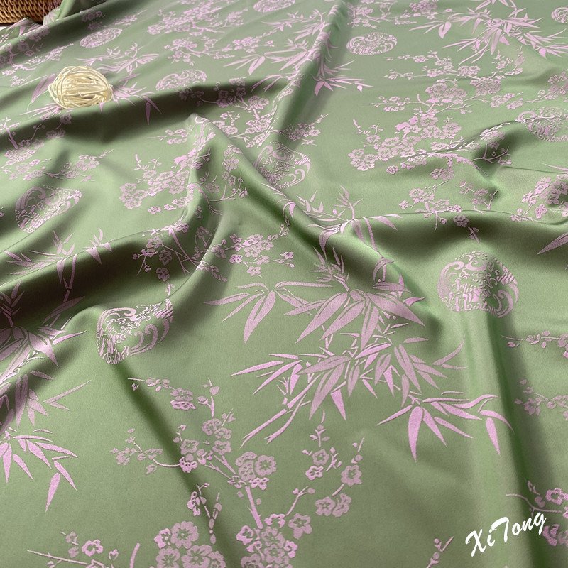 CLOTHING FABRIC New design spandex fabric Cationic two color effect SATIN FABRIC JACQUARD SATIN FOR FASHION LADY'S GARMENTS