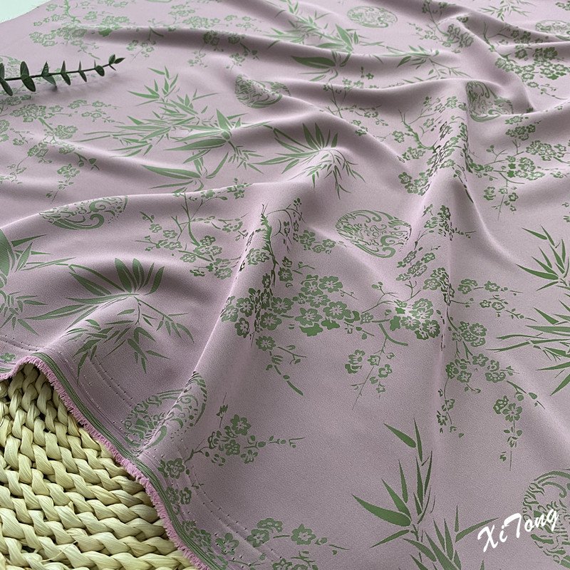 CLOTHING FABRIC New design spandex fabric Cationic two color effect SATIN FABRIC JACQUARD SATIN FOR FASHION LADY'S GARMENTS