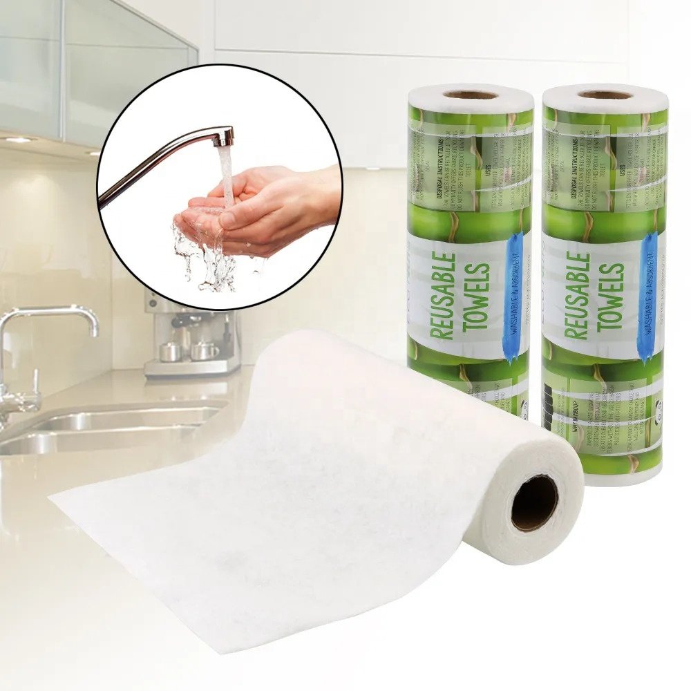 Plastic Free Multipurpose Bamboo Towels White Magic Eco Reusable Bamboo Kitchen Paper Towels