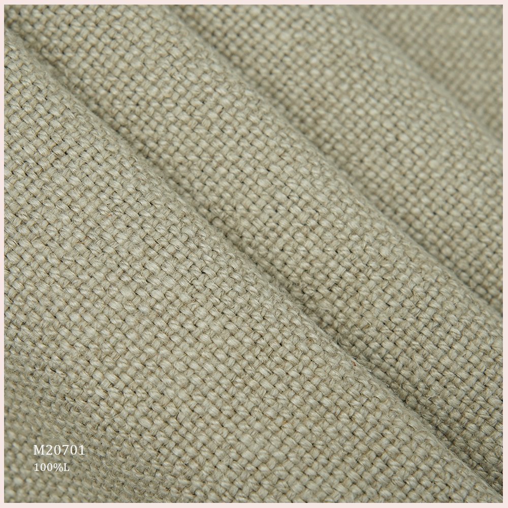 Richly Textured Breathable 100% Upholstery Linen Fabric For Sofa Pillow Furniture