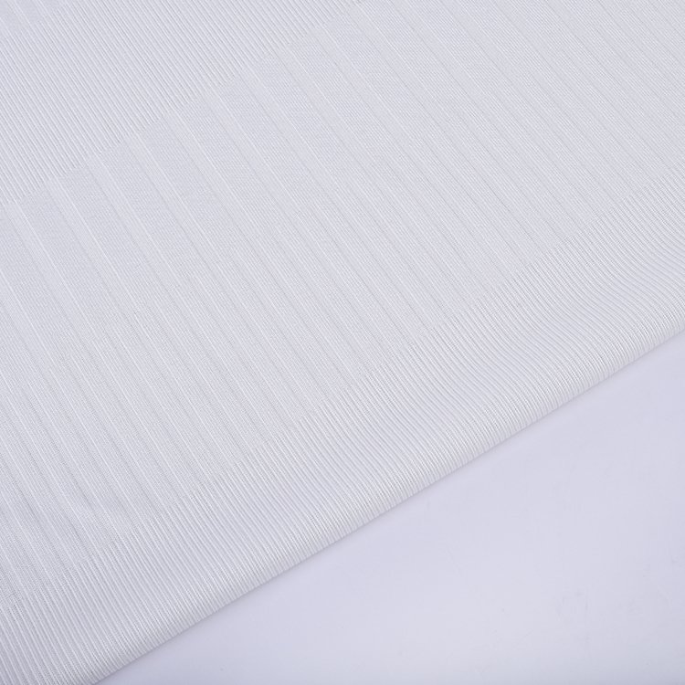 Wholesale Sale Stretch Knitted Jacquard Solid Polyester Spandex Fabrics for Garment