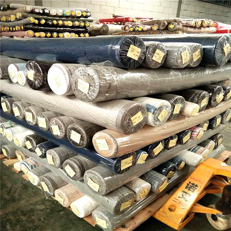 stock lot cotton linen blend fabric roll for garment plain dyed color cotton slub linen blend fabric wholesale China factory