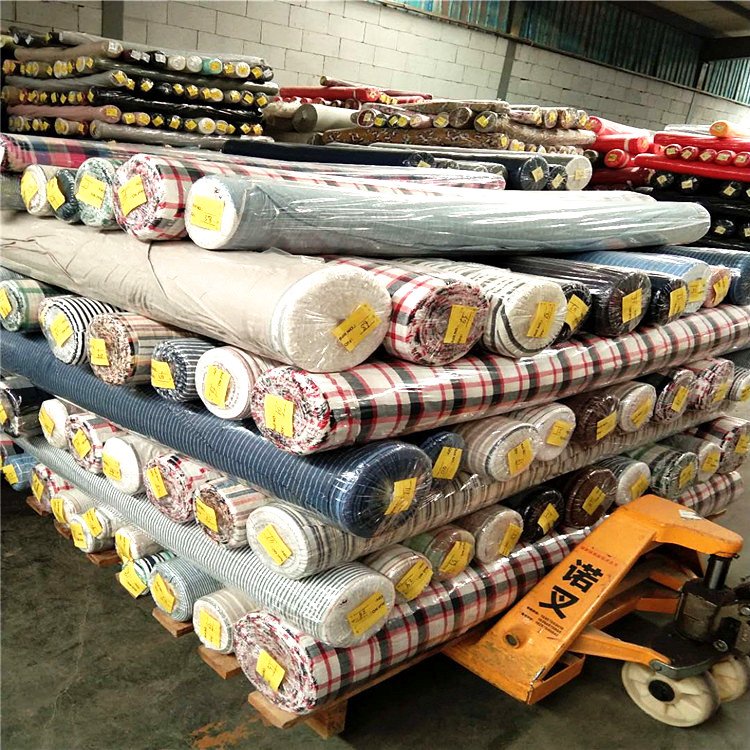 stock lot cotton linen blend fabric roll for garment plain dyed color cotton slub linen blend fabric wholesale China factory