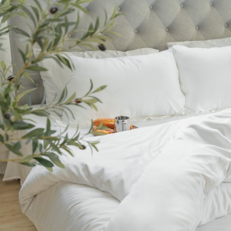 Ultra-smooth bamboo viscose bed sheet set pillowcase luxury bamboo quilt cover set