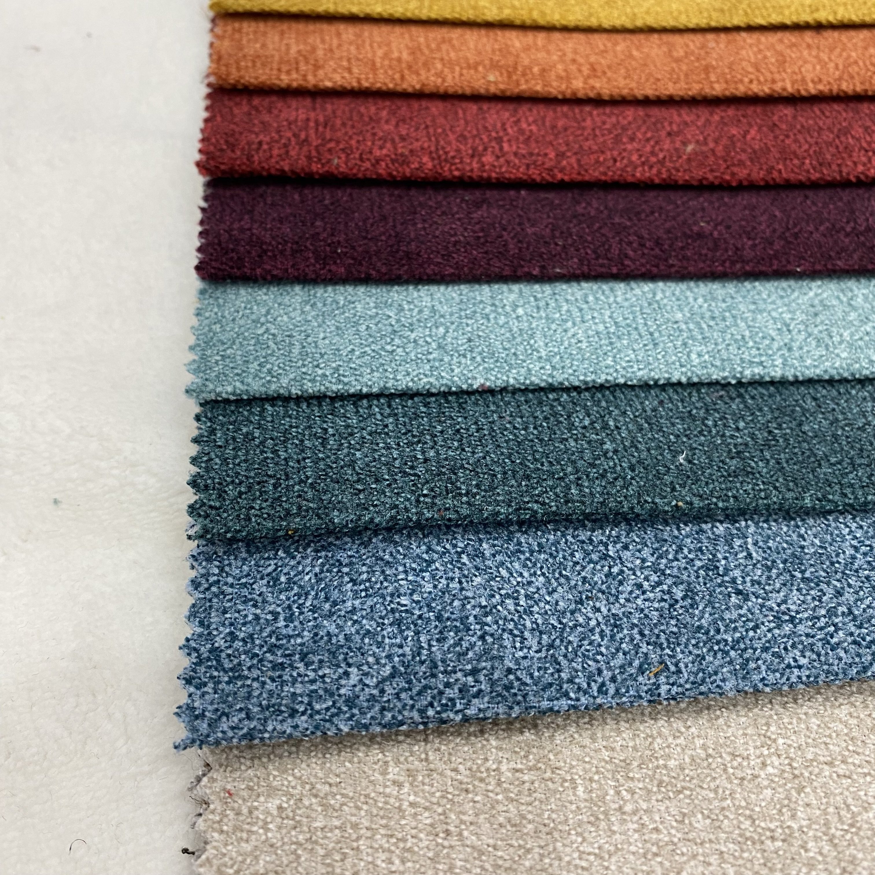 Ready goods double colors velvet sofa fabric high quality colorful upholstery fabric