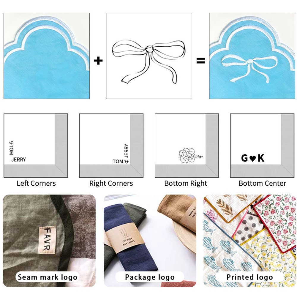 15x15cm Random color samples Wholesale pure Linen cocktail Napkin Custom coaster embroidered edge Cotton Linen Reference sample
