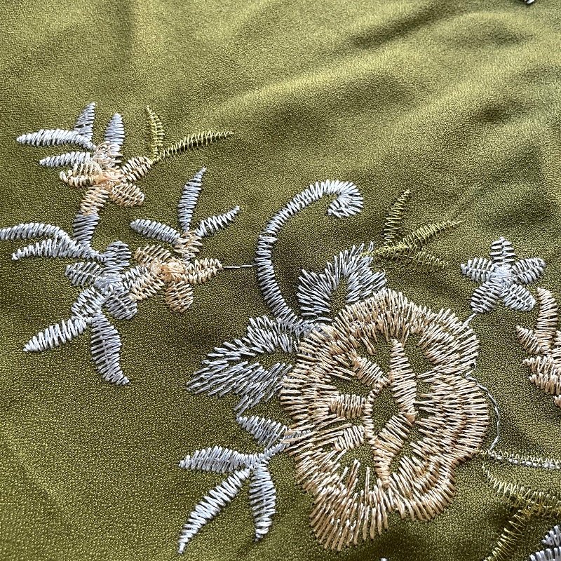 Hot selings 2024 cheap new moss crepe without spandex fabric eye/bird eye 100% polyester fabric