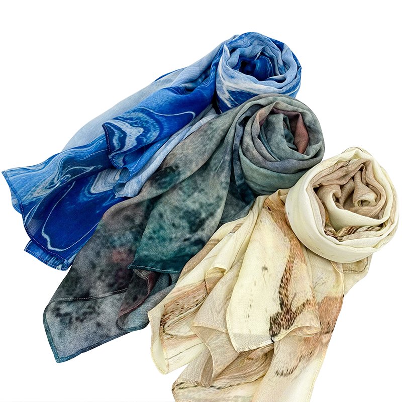 The latest fabric Modal print breathable Bamboo fiber cotton Modal print Muslim women's headscarf Hijab with hat cap