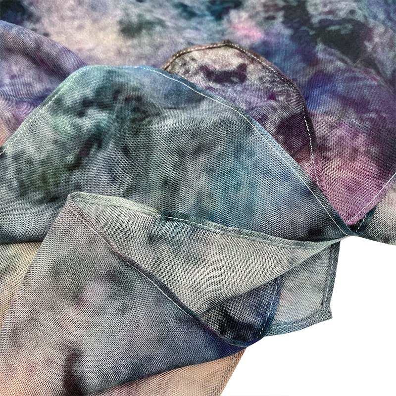 The latest fabric Modal print breathable Bamboo fiber cotton Modal print Muslim women's headscarf Hijab with hat cap